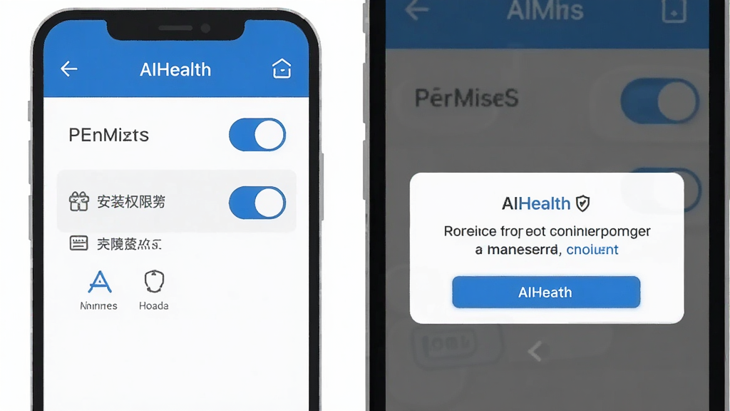 AIHealth ��װȨ������ʾ��ͼ��չʾ�ֻ���Ļ�ϵ�Ȩ�޿��غ���ʾ�����������࣬������ɫ����ƽ����񣬻����������޶���Ԫ��
