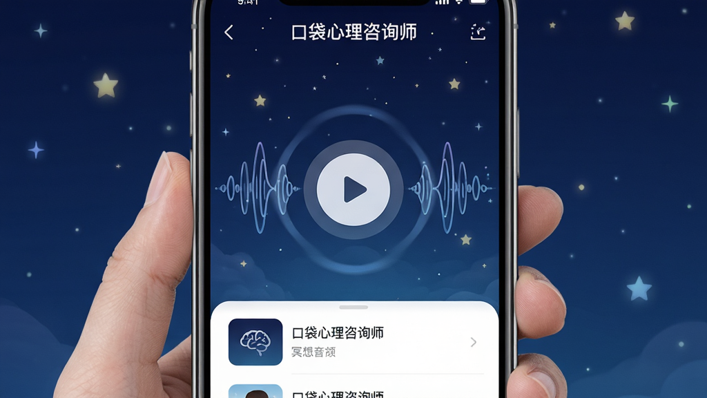 һ��չʾ���ڴ�������ѯʦ��APPڤ����Ƶ���Ž����ͼƬ���ֻ���Ļ������ʾԲ�β��Ű�ť����Χ�в��������ɶ�Ч������Ϊ����ɫҹ��������Ԫ�أ������·��пγ��б���������ʾ���ڴ�������ѯʦ����������������滺������ϸ�壬�޶���װ�Ρ�