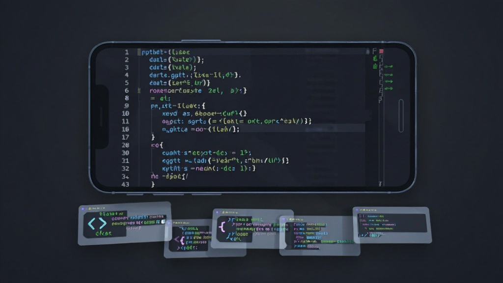 ��������չʾһ��������õ������ֻ�����Ļ�г�����ɫ����Ĵ���༭���棬������Python�ؼ��ֳ���ɫ���ַ�������ɫ��������������кţ��Ҳ��������ο��ߣ��ֻ��·�ɢ���ż��������Ĵ���Ƭ�ο�Ƭ������Ϊ��͵İ�ɫ���䣬���Ϊ�ִ���ƽ�廭�磬ϸ����ͻ����������������Ч������������������ɾ����޶���Ԫ�ء�