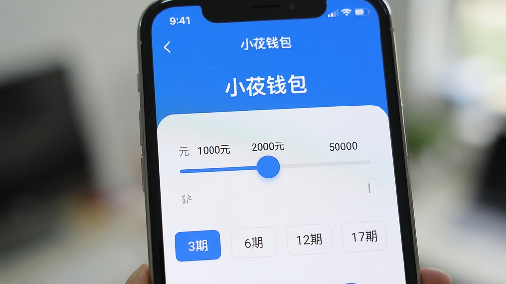 �ֻ�������д����Ļ��ʾ��С��Ǯ���������ѡ��ҳ�棬���ֻ����1000Ԫ��50000Ԫ���϶����·��г�3�ڡ�6�ڡ�12�ڵ�����ѡ����������ˬ��������ɫ���������黯���������ʸ���