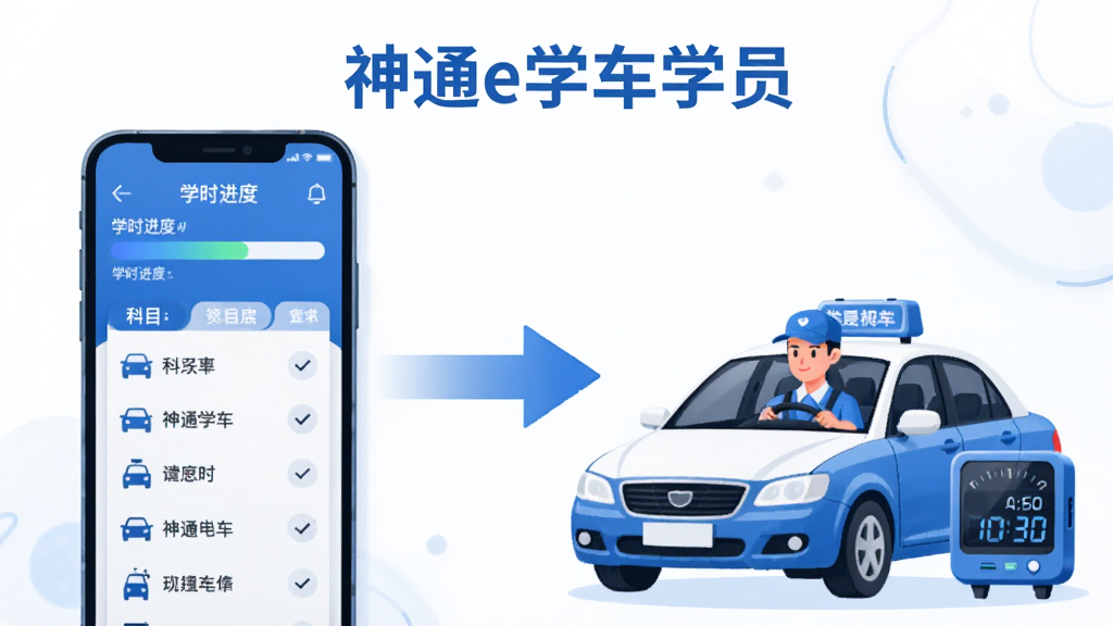 һ����Ϣͼ�����Ĳ廭���������Ϊ�ֻ���Ļ��ʾѧʱ�������Ϳ�Ŀ�б����Ҳ�Ϊ��У���������ʱ�豸���м��ü�ͷ���ӱ�ʾ����ͬ�������涥��д�С���ͨeѧ��ѧԱ�����ƣ����������ִ���������ɫ���������������ʸɾ�����