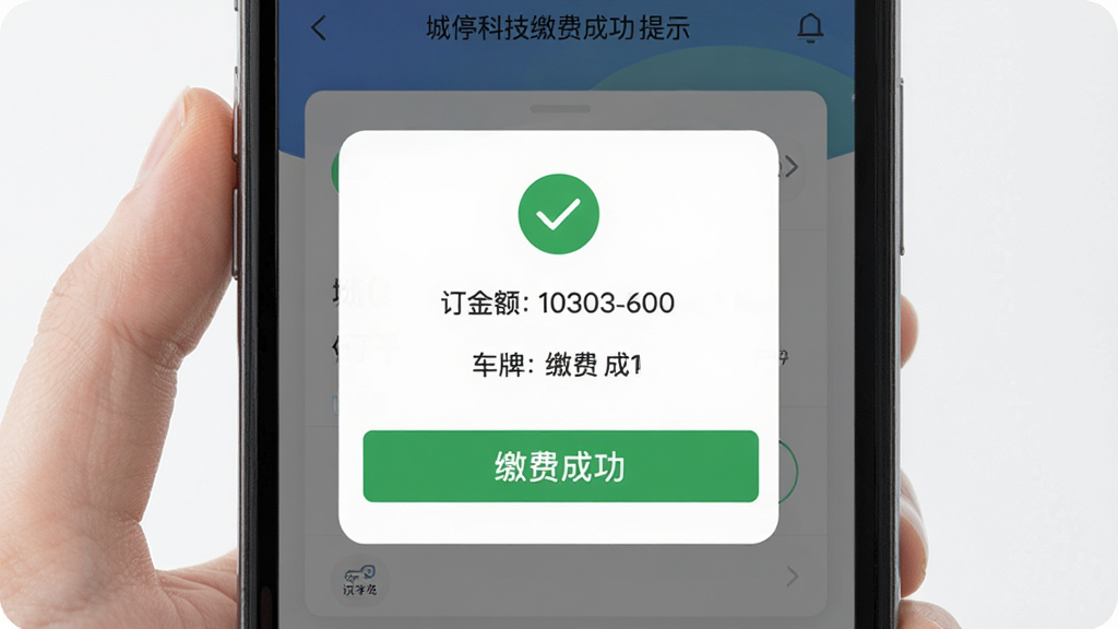 ����Ϊ�ֻ���Ļչʾ��ͣ�Ƽ��ɷѳɹ���ʾҳ�棬����Ϊ���е�����Ƭ���Ű����½ṹ�����Ϊ��ˬ������ƣ�ϸ�ڰ�����ɫ�Թ�ͼ�ꡢ���������ƺ���