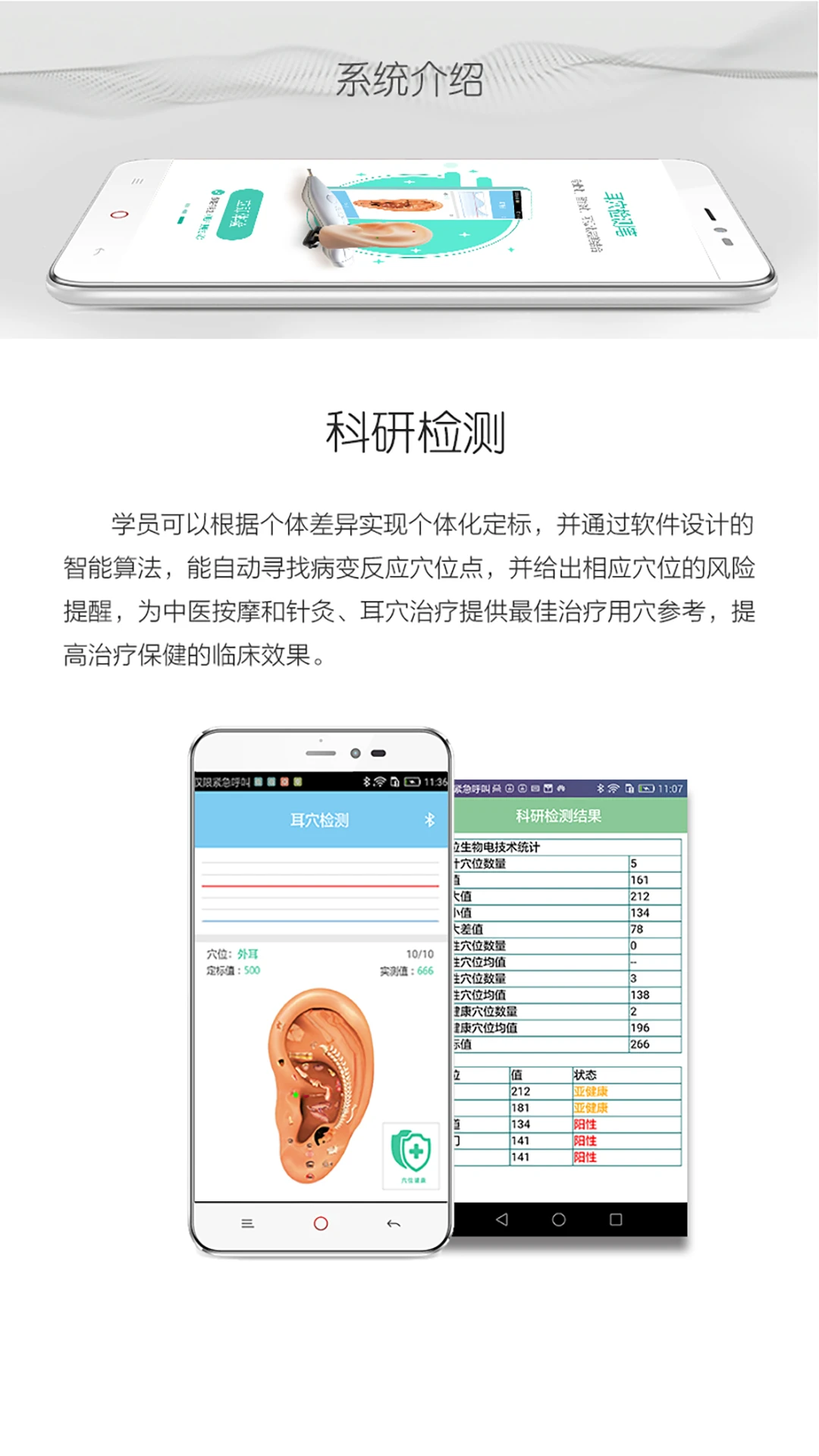 妙郎中耳穴检测截图