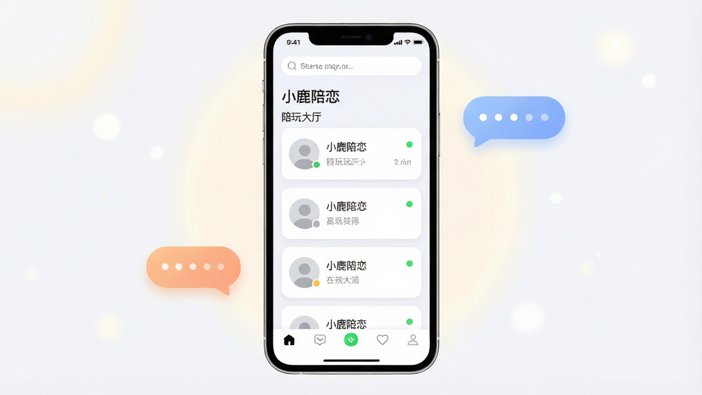 һ��չʾ�ƶ�Ӧ�ý���ĸ���ͼ������������һ�����������ֻ�����Ļ�ڳ��֡�С¹������Ӧ����ҳ���������������Ƭ�б����ײ��������Ͷ��������򣬲���Ϊ�ֻ����С�ǳɫ��������Χ��׺��͹���������������ݣ����Ϊ�����ִ���UIչʾͼ��ϸ�ڰ���Բ�ǿ�Ƭ��ͷ��ռλ������״̬СԲ�㣬���������ɾ����޶���Ԫ��