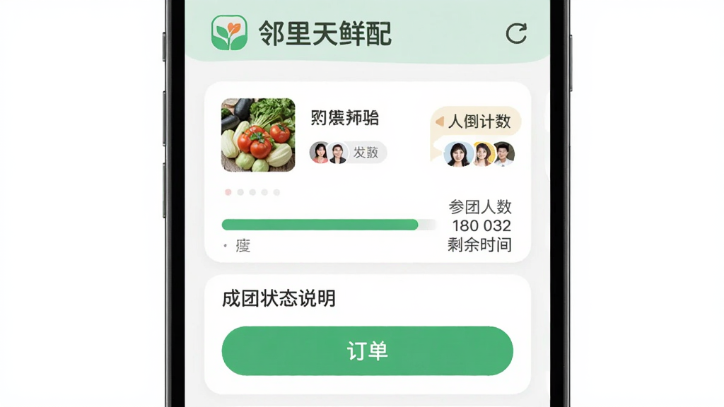 �����Ź�����ҳ�棬����Ϊ�ֻ���Ļ���棬��������Ϊ�Ź���Ʒ��Ƭ�������������������ʾ����������ʣ��ʱ�䣬�·�Ϊ����״̬˵���붩����ť���������ְ��������������䡱������Ϊ����Ƭʽ�Ű棬���Ϊ���Բ�Ǳ�ƽ����ƣ�ϸ�ڰ�����ɫ������������ͷ�񡢵���ʱ��ǩ�����������ɾ����޶���Ԫ��