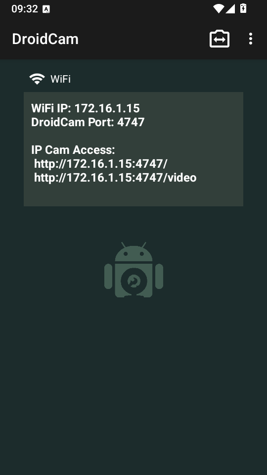 DroidCam手机当摄像头截图