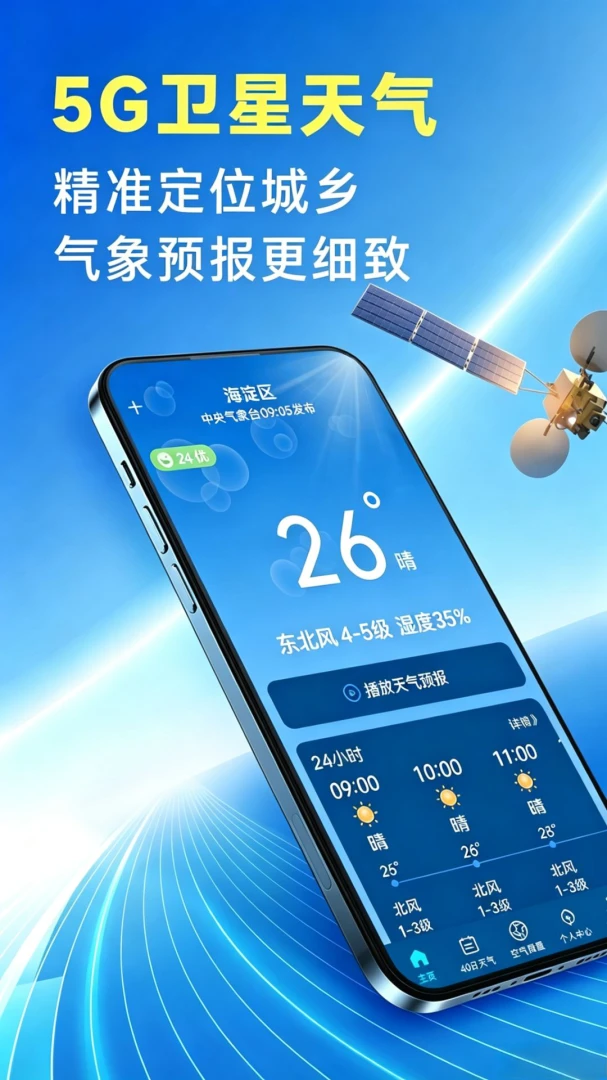 5G卫星天气预报截图