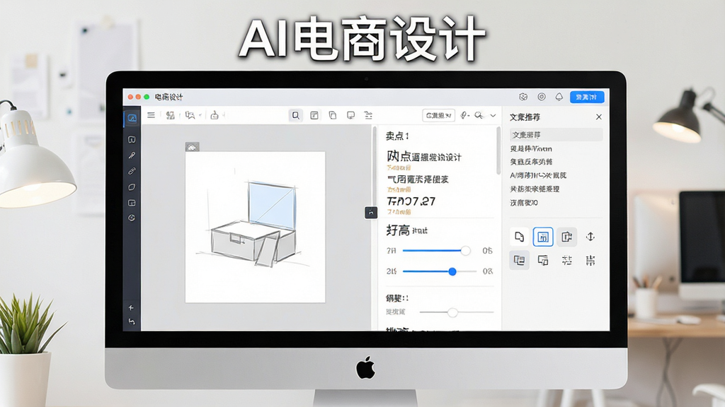 ����Ϊ������Ļչʾ����ҳ�༭���棬����Ϊ��໭�����Ҳ��İ��Ƽ����ķ�����ͼ���Ű��Ϸ�д�С�AI������ơ����������Ϊ�ִ��칫�������棬ϸ�ڰ����Զ����ɵ�����̾䡢��������������Ű����ͼ�꣬���ʸ��塢�ɾ����޶���Ԫ��