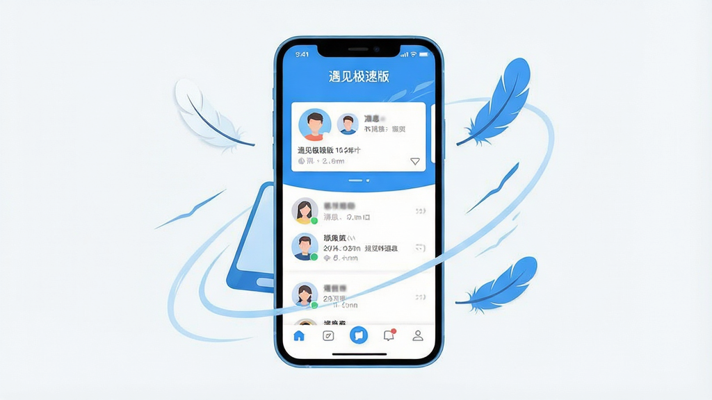 һ��չʾ���������ٰ桱�ֻ�Ӧ�ý���ĳ���ͼ������������һ�����������ֻ�����Ļ�ڳ�����ˬ���罻������ҳ���֣�����ͷ��Ƭ����Ϣ�����ײ����������ֻ���Χ������������ë���ٶ�����Ԫ��������������㣬�����������������ɫ����ƽ���廭���ϸ�ڸɾ����䣬������������������޶���Ԫ��