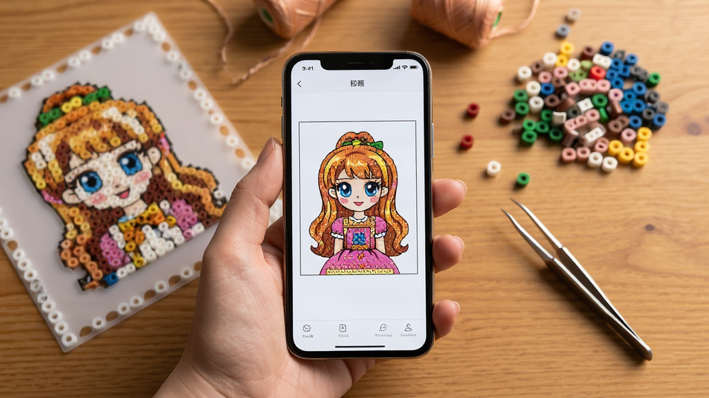 ƴ��С��������ʹ�ó���ͼ������Ϊһֻ�������ֻ�չʾ����ͼֽҳ�棬�Ա߷���ƴ��ģ������ӣ�����Ϊ�ֻ�Ϊ���塢�ֹ�����Ϊ��ģ��Ű���Ȼ����������ܰ�ֹ���Χ��ϸ�ڰ�����Ļ������ͼֽ������ľ����ƴ�������������������ɾ����޶���Ԫ��