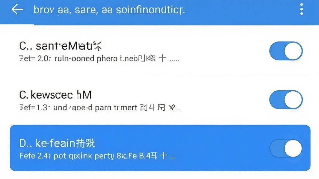 一张展示手机浏览器内核切换设置界面的图片,画面中列出多个内核选项并有一个被选中高亮,界面风格扁平简洁,配色以蓝白为主,细节包含开关与说明文字,画质清晰干净