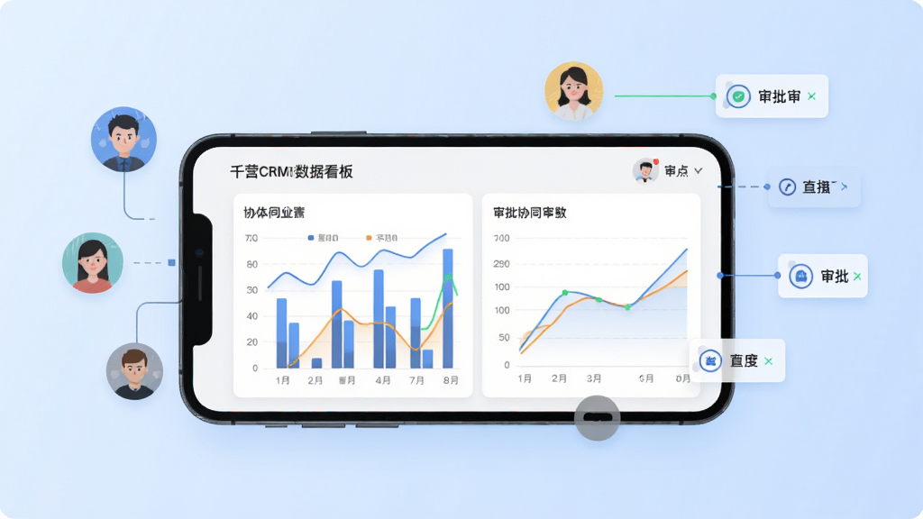 һ�ű���ǧӪCRM�Ŷ����ݿ�����Эͬ�칫��ͼƬ������Ϊ�ֻ�����չʾ��״ͼ������ͼ��ϵ�ҵ�����壬�Ա�Ư������û�ͷ��ͼ�����������̽ڵ㣬�������õ���ɫ���䣬���Ϊ�ִ���ƽ�����ݿ��ӻ��廭��Ԫ���Ų��������£����ʸ���ɾ�