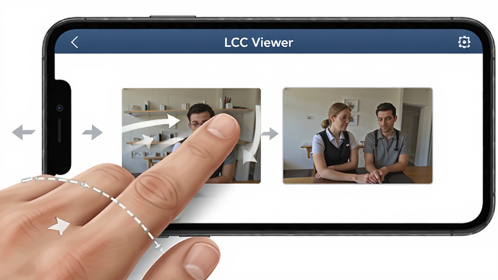 ����Ϊһֻ�����ֻ���Ļ�������һ�����������Ļ����ʾ��LCC Viewer��������ǰ����������ͼ�νӣ�����Ϊ�ֲ���д���ֻ���Ļ���Ű涯�У����Ϊдʵ�廭��ϸ�ڰ��������켣��ͷ��������ʾ�ߣ����ʸ��塢�ɾ����޶���Ԫ��