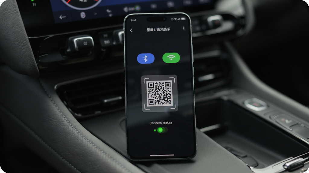 ��������Ϊһ���ֻ�չʾ��ԽL���������������ý��棬��Ļ����������WiFi����ͼ�ꡢ��ά��ɨ�������״ָ̬ʾ�ƣ��ֻ�ƽ���������п�̨�ԣ�����Ϊ�ֻ����С������ֲ��黯�������Ű�ͻ���ֻ���Ļ���ݣ����Ϊʵ�ý̳���ͼ���ϸ�ڰ���ָʾ����ɫ���⡢�п�̨���������������Ȼ�⣬���������ɾ��������в����־�������