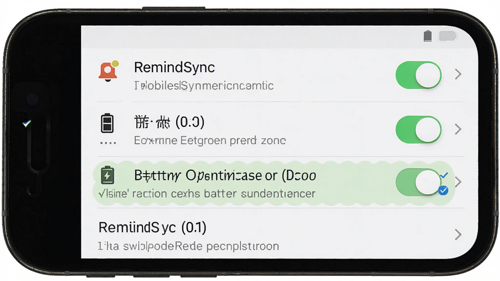 һ��չʾ RemindSync �ƶ���֪ͨȨ�����������Ż������������ͼƬ������Ϊ�ֻ���Ļ�е������б�������Ϊ������Ŀ���У��Ű�ͻ�����ؿؼ��������ʾ���֣����Ϊϵͳ����ҳдʵ�磬ϸ�ڰ���֪ͨͼ�ꡢ���ͼ���빴ѡ״̬�������������ɾ����޶���Ԫ��