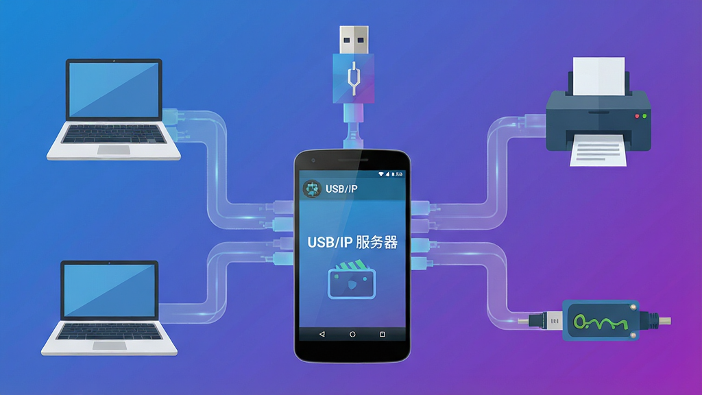 һ���Ƽ���ʮ��Ĳ廭������������һ����׿�ֻ����ֻ���Ļ��ʾ��USB/IP ��������Ӧ�ý��棬�ֻ��Ϸ�������һ�������USB�ӿ�ͼ�꣬������͸�������ߴ�USB�ӿ����������ܵıʼǱ����ԡ���ӡ���ͼ��ܹ��豸�������������ɫ���䱳������ƽ����񣬲����������Ű���У�ϸ�ڷḻ�����ʸɾ����޶���Ԫ��