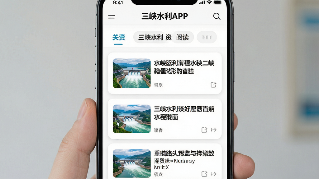 ��Ͽˮ��APP��Ѷ�Ķ�ҳ��չʾͼ������Ϊ�ֻ���Ļ��д��ʾ�����б����棬ÿ��������������ͼ�ͱ������֣������з����ǩ������Ļ����������