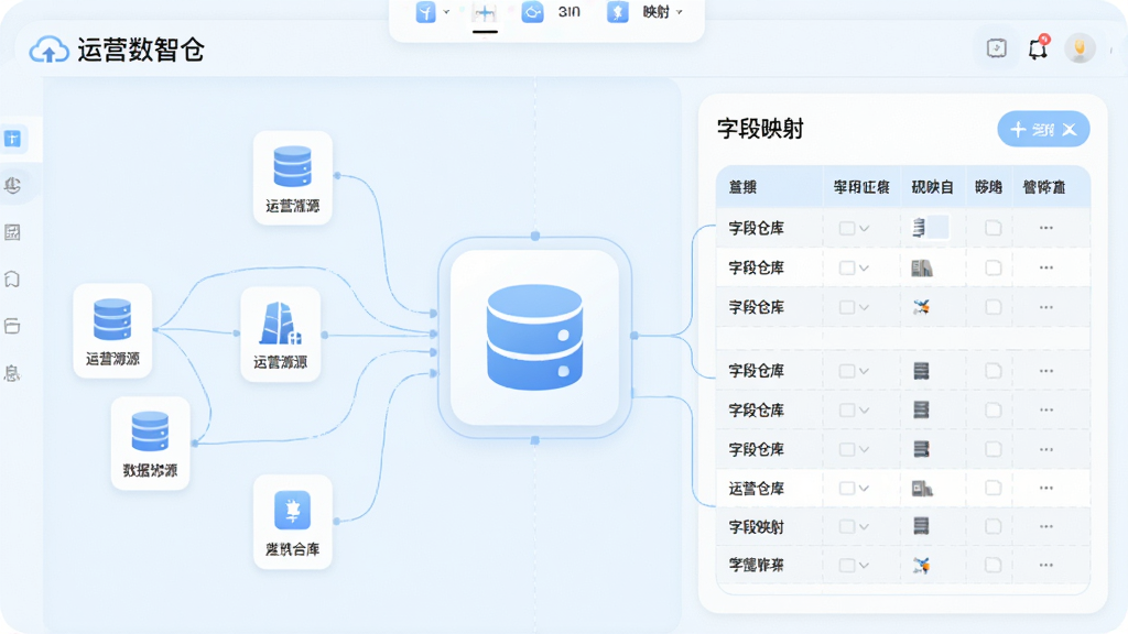 ��������Ϊ����Ӫ���ǲ֡������е����ݹ鼯ģ����棬���Ϊ�������Դͼ��ͨ�����߻�۵���������ݲֿ�ͼ�Σ��Ҳ�չʾ�ֶ�ӳ����񣬲���Ϊ���ҷ����������Ӿ�����ͻ�������Ϊ��ƽ������廭�磬ϸ�ڰ���ǳ�����ɫ��ɫ��Բ�ǿ�Ƭ��ϸ�����ӣ���������������ɾ����޶���Ԫ��