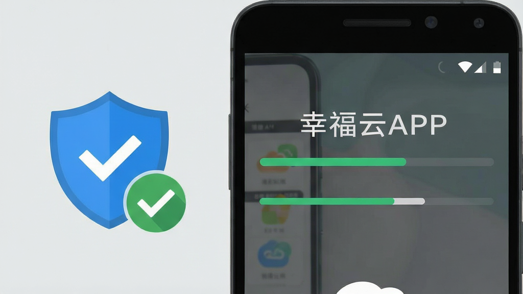 一张展示安卓手机安装应用过程的示意图,画面中手机屏幕显示安装进度条与