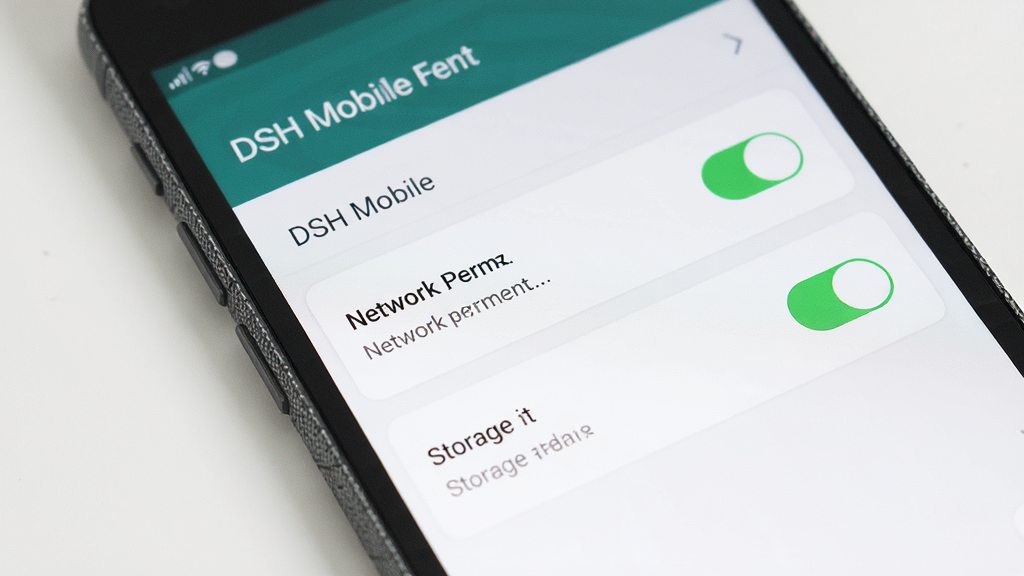 ��������Ϊһ���ֻ���ʾ DSH Mobile Ȩ�����ý��棬��Ļ��������Ȩ����洢Ȩ�޿���ѡ�����Ϊ�ֻ�������д������Ϊ������棻�Ű�ͻ����Ļ���ݣ�����Ԫ�����������Ϊ��ƽ���ֻ�UIչʾ���ϸ�ڰ���Ȩ�޿��ص���ɫ����״̬�������б����֡��ֻ��߿��ʸУ���������������ɾ����޶���Ԫ��