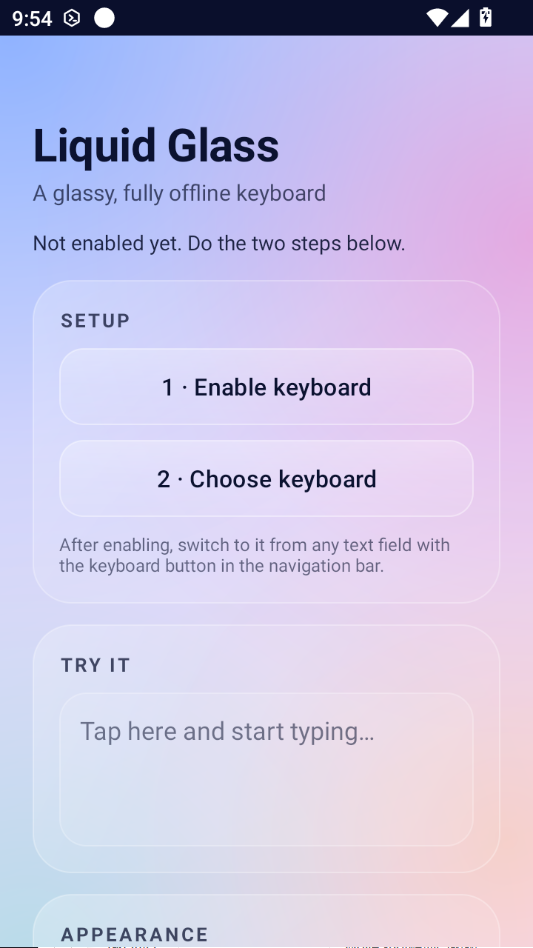 Һ̬��������(Liquid Glass Keyboard)��ͼ