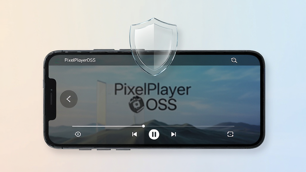 һ���ֻ���Ļ��ʾ PixelPlayerOSS �Ĵ������Ž��棬������û���κι�����뵯������Ļ�Ϸ�����һ��͸���Ķ���ͼ��������ȫ������Ϊǳɫ���䣬�������Լ���£���ͼ���ֻ�Ϊ������У�ϸ��ͻ���������࣬���ʸ��壬������Ԫ��