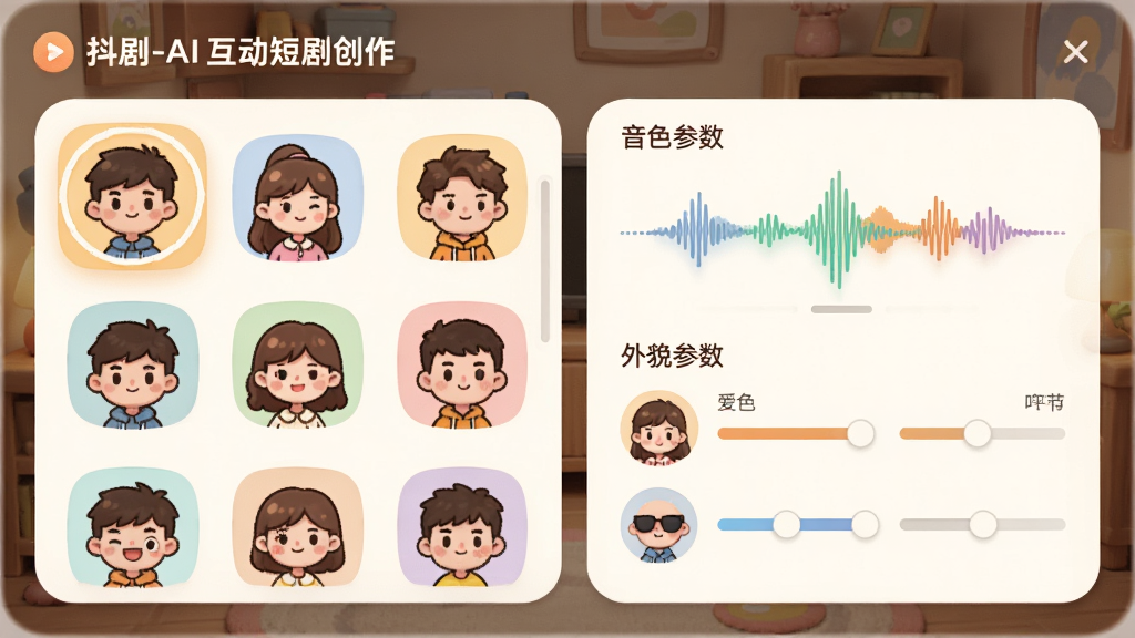 ����չʾ������-AI�����̾紴�����Ľ�ɫ�趨��壬���Ϊ�����ͨ��ɫͷ���б����Ҳ�Ϊ��ɫ��������ò�������飬����������Բ�ǿ�Ƭ���֣���ɫ��ů��ϸ����������ʸɾ����޶������ֶ���