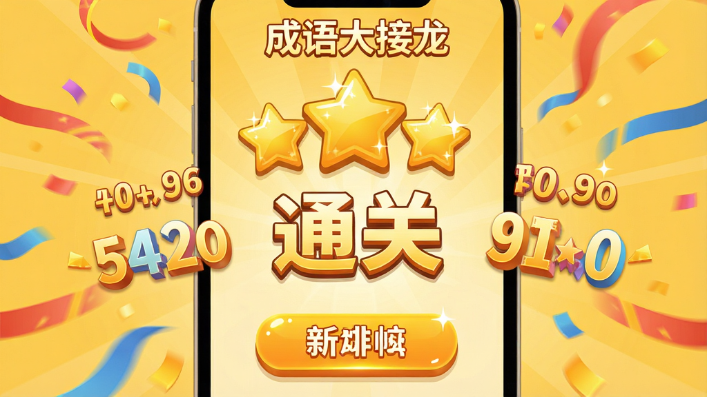 ����չʾ���������������سɹ�����ҳ�棬�ֻ���Ļ�����н�ɫ�������ֺ͡�ͨ�ء���������Χ������ף�ʴ���������֣�����Ϊů��ɫ��������Ϊ���½ṹ�Ϸ������·���ť�����Ϊ����ϲ��ı�ƽ�廭��ϸ�ڰ������ǹ��󡢻������ֵ�����С���ť�ĸ���״̬�����������ɾ����޶���װ��