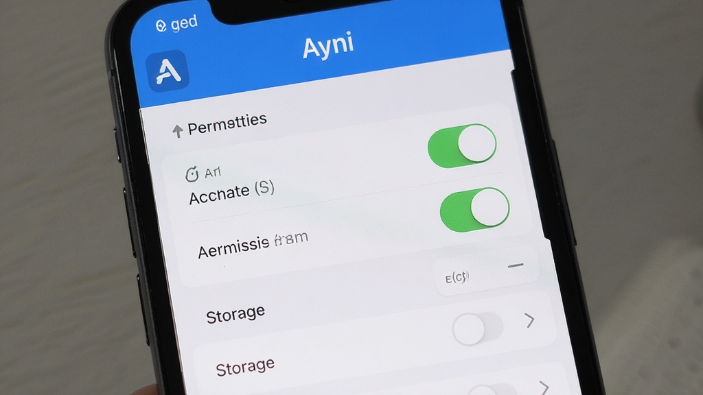 �ֻ���Ļ��ʾ Ayni Ӧ��������Ȩ�޹������棬�����пɼ�Ȩ�޿����б���洢ѡ����湹ͼ����������࣬��Ļ�Ϸ���ʾ