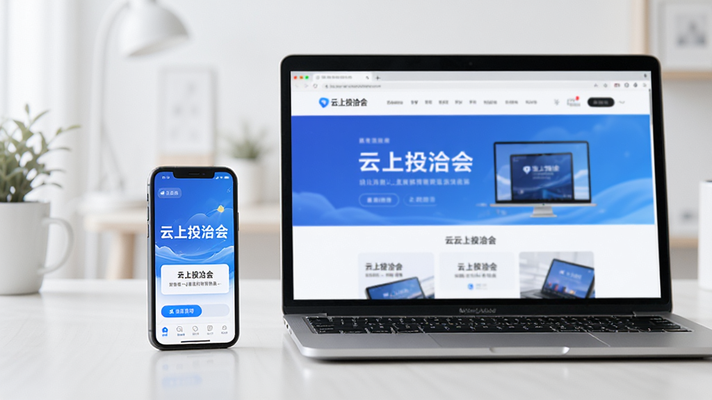 手机与笔记本电脑并排摆放,手机屏幕显示