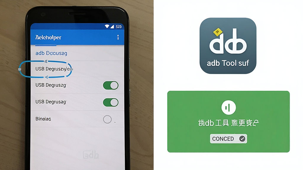 һ��adb�����������ֲ�����������ͼ��������һ����׿�ֻ���Ļ��ʾ������ѡ����USB���Կ��ؽ��棬�Ա߷���adb������������ͼ�������ӳɹ���ʾ������Ϊ���ҷ�����ͼ�����Ϊ���̷̳磬ϸ����ͻ�����ذ�ť����ʾ���֣���������������ɾ����޶���Ԫ��