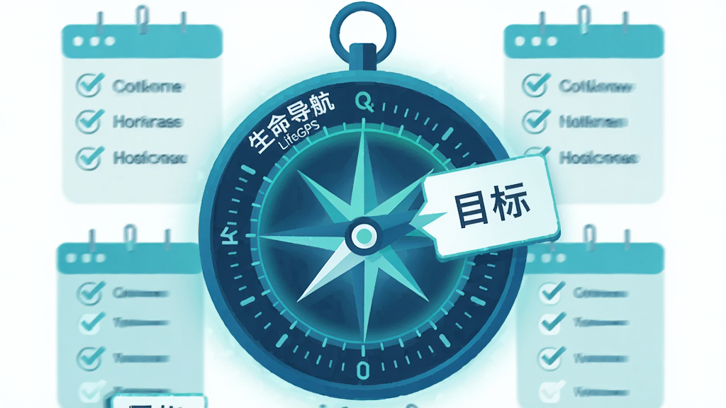 画面主体为一个发光的圆形罗盘,罗盘刻度上标注