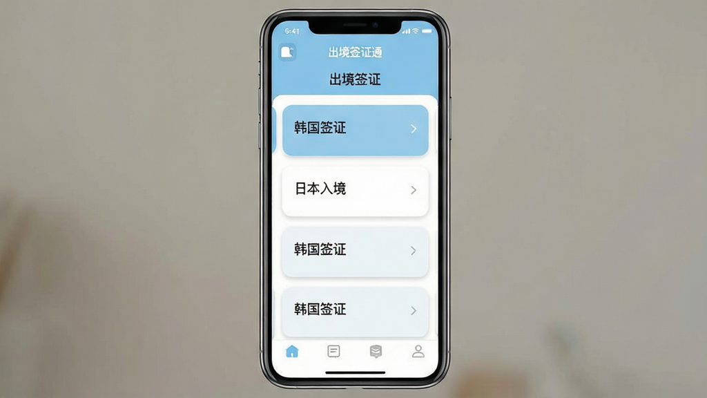一张手机应用界面展示图,画面中央是一部竖屏智能手机,屏幕上显示