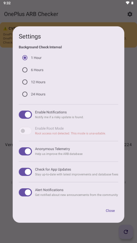 һ�ӷ��ع������(OnePlus ARB Checker)
