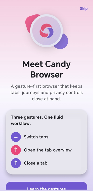 Candy Browser带手势隐私浏览器 Candy Browser带手势隐私浏览器