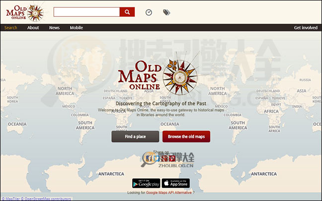 OldMapsOnline��ʷ��ͼ�������İ���Ѳ�ѯ��� ȫ��ŵ�ͼ��Դ