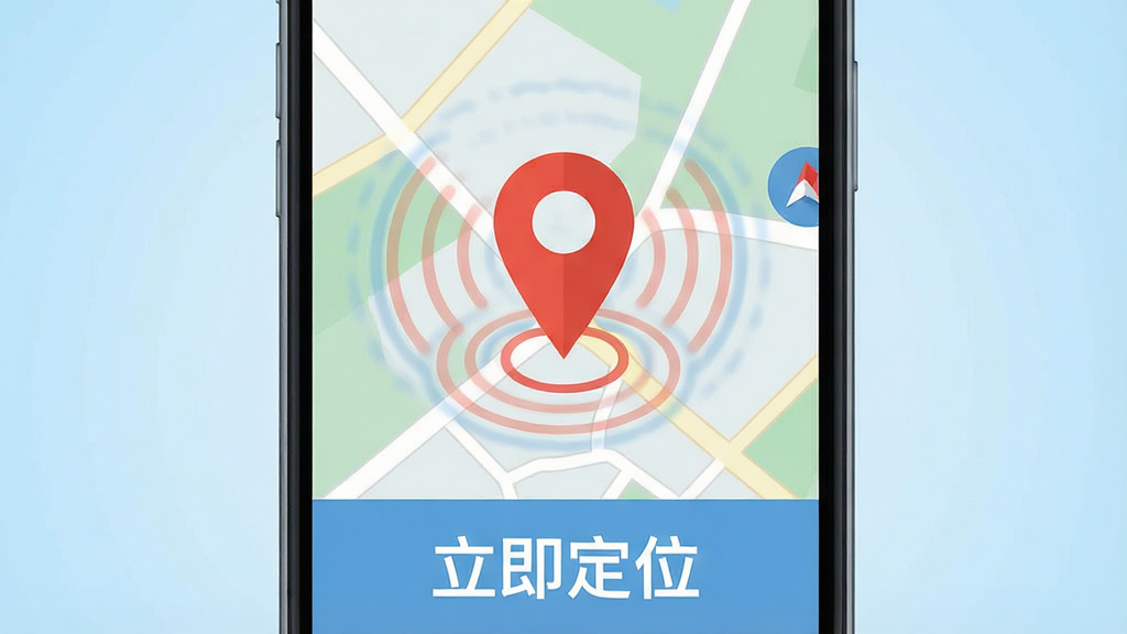 ��������չʾ�����ֻ���Ļ����Ļ����ʾ��ͼ���棬��ͼ����һ����Ŀ�ĺ�ɫ��λͼ�꣬ͼ����Χ�в�����ɢЧ�����ֻ��·��С�������λ�����������������ִ�������Ϊǳ��ɫ���䣬���ñ�ƽ����ƣ����廭�ʣ��ɾ��޶���Ԫ��
