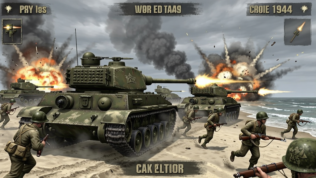 ս��1944�޵а� ��Ϸս�����棬�˾�̹�˺�ʿ����ŵ���׺�̲��棬������������ըЧ��