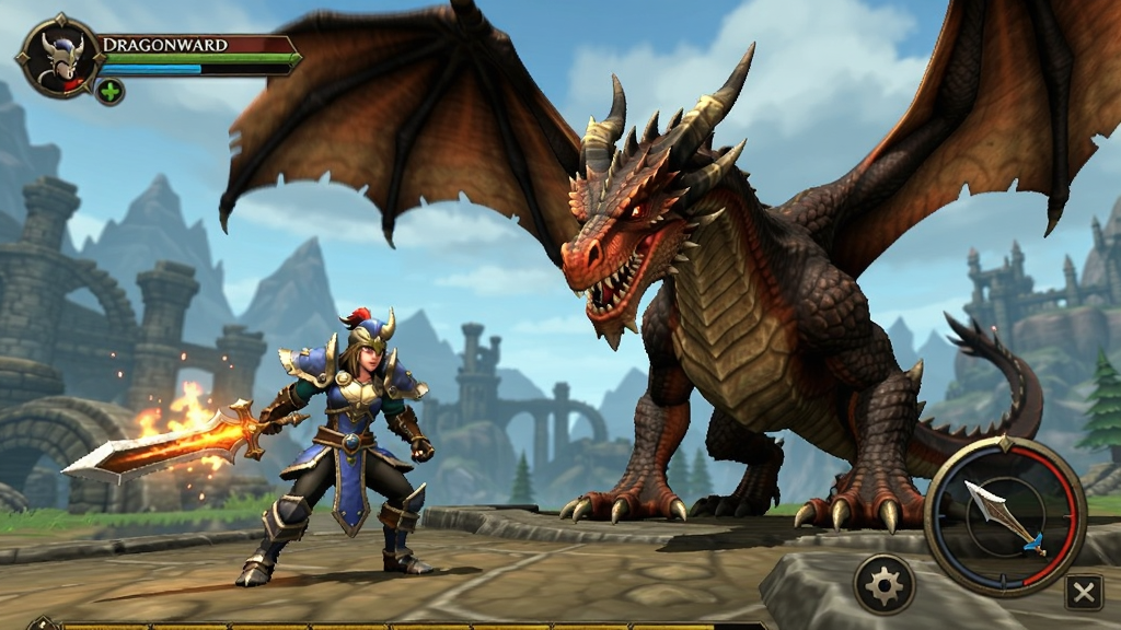 Dragonward ��Ϸ�������ͼ��չʾ��ɫ�����������ս������UI���������澫��