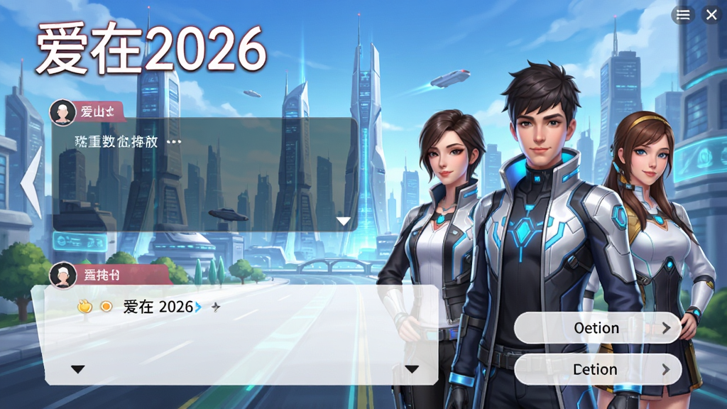 ����2026 �������ͼչʾδ���������ɫ���棬���������������Ի����ѡ�ť����ϷUI������������⡰����2026����Ŀ
