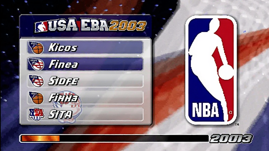 ��������ְҵ����2003 �������ͼ��չʾ��Ϸ���˵������ѡ�����;���NBA��־�����ŷ��ɫ������������2003��ʱ��3D��Ϸ�����ʸ�