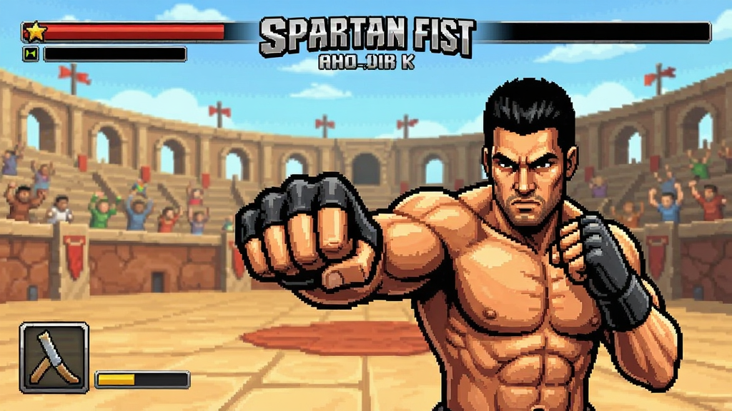 ˹�ʹ�֮ȭ(Spartan Fist)��Ϸ�������ͼ��չʾ������ȭ��ս������Ϊ��������UI���