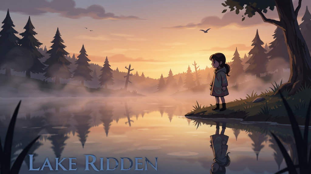 Lake Ridden ��Ϸ������СŮ��վ�ں��ߣ�ˮ�е�Ӱ���ƻ���ߣ��������ƣ����ظ�