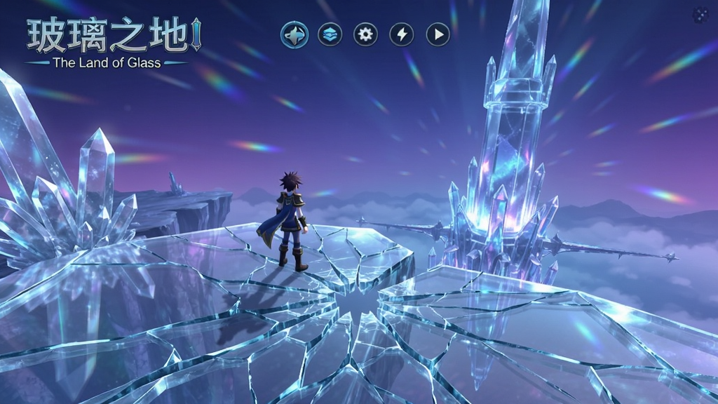 ����֮��(The Land of Glass) �������ͼ��չʾ����վ��ˮ�����±�Ե�����²��������������ӣ�Զ���Ƿ���Ĳ�����������ɫ�����Ͻ��䣬��������Ч��ǿ�ң���Ϸ���Ψ���λ�