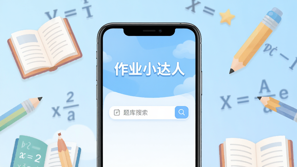 ���Ӿ�չʾ��ҵС����Ӧ�ý��棬���й�ͼ���ֻ�ģ����Ļ����ʾ����ҵС���ˡ���������������򣬱���Ϊǳ��ɫ���䣬�鱾��Ǧ�ʡ���ѧ��ʽԪ�ػ��ƣ���ƽ���廭���ɫ��������ͣ��߷ֱ��ʣ��ɾ������޶���Ԫ��