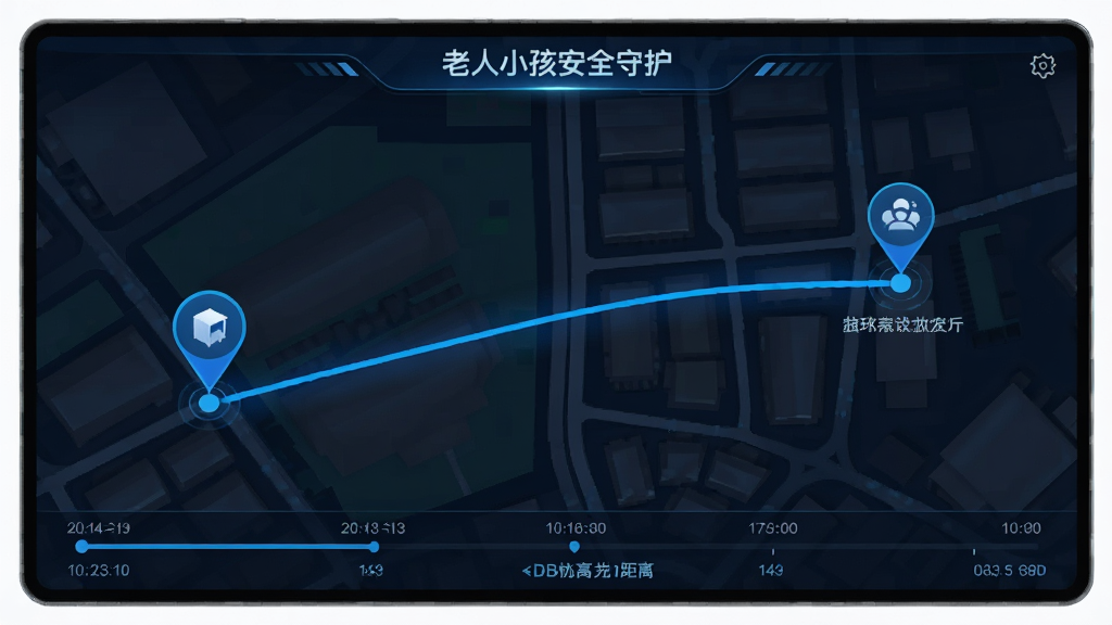 չʾ������С����ȫ�ػ����켣�ط�ҳ�棬��ͼ������ɫ�����������·����������յ��б�ǣ�ʱ��������Ļ�ײ����������������Ƽ��У�ϸ�ڰ�����������룬���ʸ߾����޶���Ԫ��