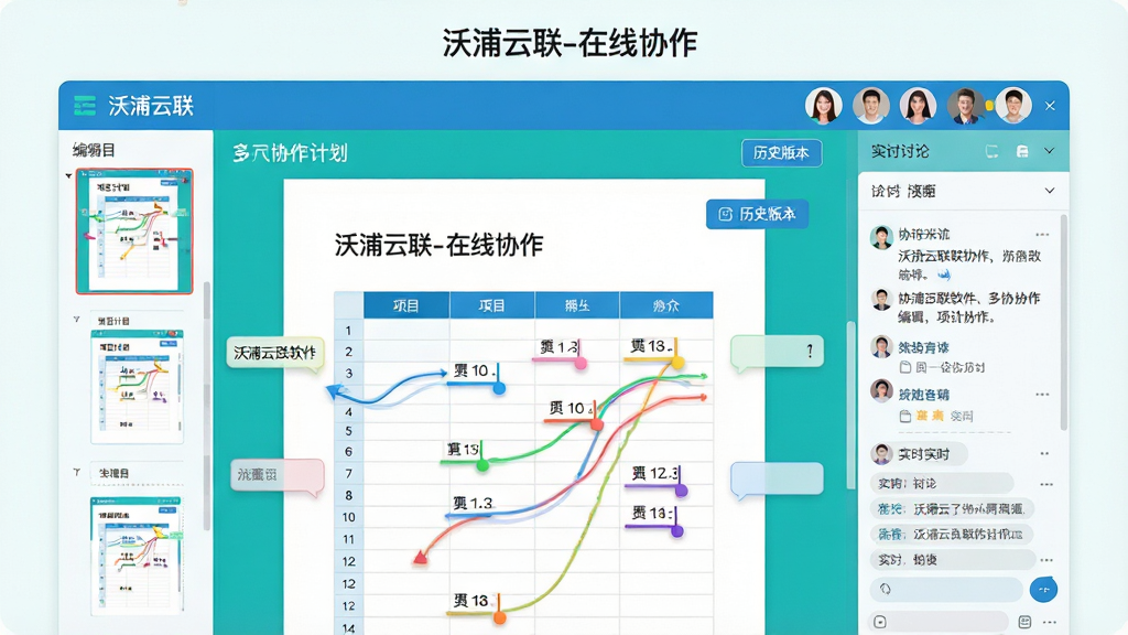 ���壺�������������Ķ���Э���༭���棬��Ļ���ж����ͬ��ɫ�Ĺ����ͬʱ�޸�һ����Ŀ�ƻ��������Ͻ���ʾЭ����ͷ���б������֣��ĵ�ռ��������Ҫ�������Ϊҳ������ͼ�����Ҳ�Ϊ�������������С���������-����Э�������������Ű棺����Ԫ�ز��ֺ��������켣�γɲ�ɫ��������������Э����̬������������µ�UI�������ɫ������ƽ����ƣ�����Ϊǳ��ɫ��ϸ�ڣ���ע���ݡ���ʷ�汾��ť��ʵʱ���촰�ھ������ɼ������ʣ���ϸʸ����Ⱦ���߷ֱ��ʣ��޶���Ԫ�ء�