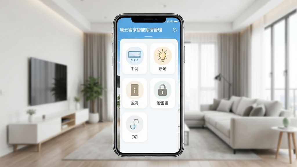 ���ƹܼ����ܼҾӹ������棬�ֻ���Ļչʾ�豸������壬�����յ����ƹ⡢������ͼ�꣬�����Ǽ�Լ�ִ�����������������������UI��Ƽ�࣬���ʸ��壬�ɾ��޶���Ԫ��