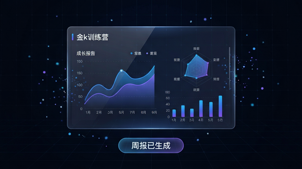 ��������Ϊһ��������͸��������壬�����չʾ����kѵ��Ӫ���ĳɳ����棬��������ͼ���״�ͼ����״ͼ��ͼ����ɫΪ���������ɫ������Ϊ��ɫ�Ƽ������������ΧƯ����ϸС���������ӡ����ֲ������ĶԳƣ��������ռ�ݻ������룬�·��С��ܱ������ɡ�����ʾ���ҡ����Ϊ�Ƽ�����Ϣͼ�����ʸ����������ɾ��޶���װ�Ρ�