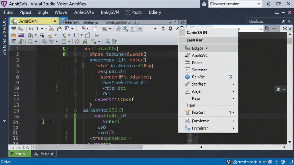 AnkhSVN �汾���Ʋ�������棬չʾ Visual Studio �м��ɵ� AnkhSVN ���������Ҽ��˵�������Ϊ����༭�������רҵ�������������࣬���ʸ��壬�ɾ��޶���Ԫ��